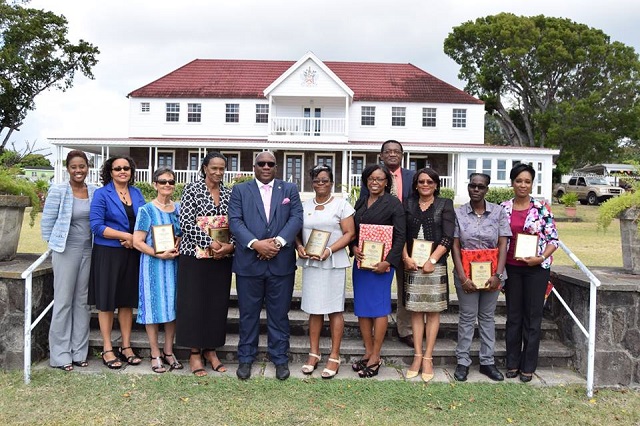 Prime Minister Harris with 2017 International Womens Day Awards